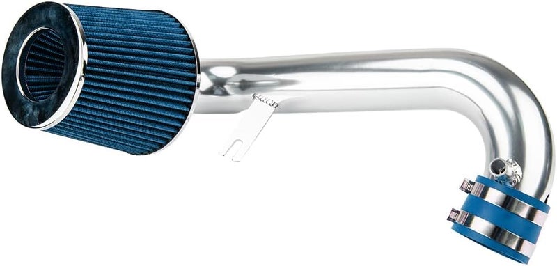 AUTOSITY Cold Air Intake for Civic 01-05, Blue Cold Air Intake Filters System Kits Fit for 20012002 2003 2004 2005 Civic 1.7L, High Flow Polished Aluminum - Image 1